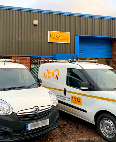 UbiQ service vehicles on standby